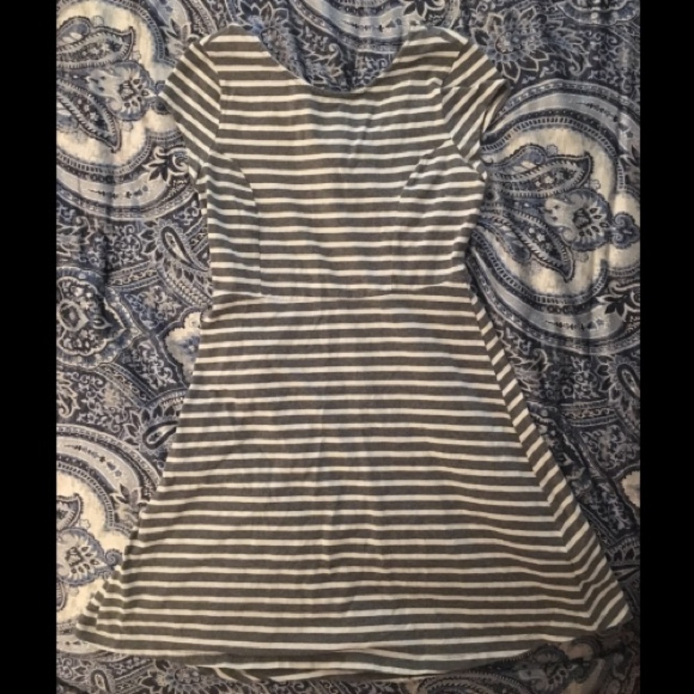 Old Navy striped skater dress with cap sleeve